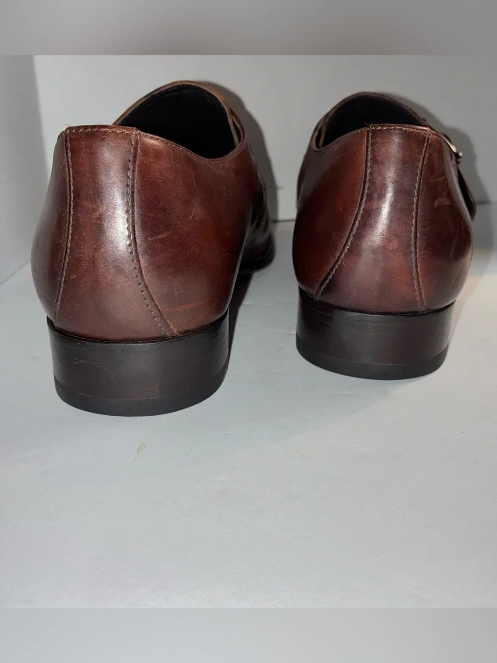 To Boot Men's 9.5 Dark Brown Leather Single Monk Strap Oxfords